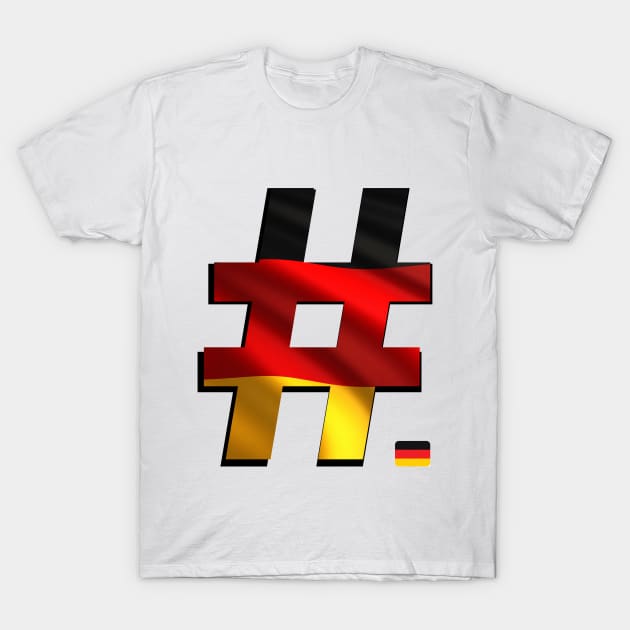 Hashtag Flag - Germany with flag icon T-Shirt by Andy, Cremated Egg